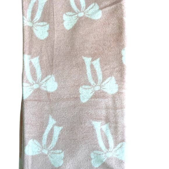 Docofil Pink & White Bow Reversible Throw Blanket Made in Portugal 51" x67' NEW - Picture 10 of 10